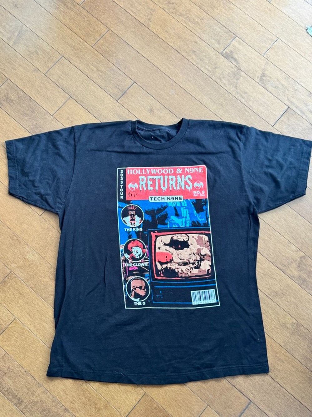 Official Tech N9ne "Hollywood & N9ne Returns" 2025 Tour Graphic Tee - Men's XL